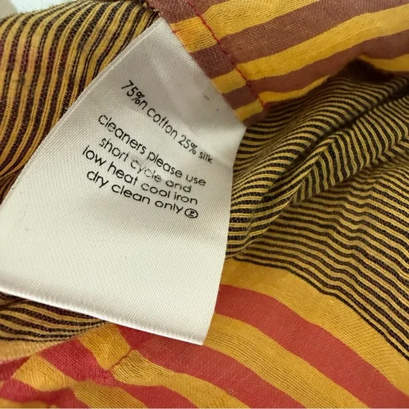 ✨ GORMAN Australian Striped Cotton Silk Button Front Blouse Size 10 ✨ - Picture 10 of 13